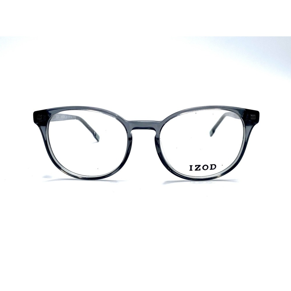 New IZOD Grey Clear Oval Round Glasses Italy IZ 2097 51 18 145